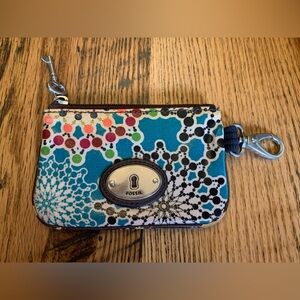 Fossil keychain mini coin wallet
